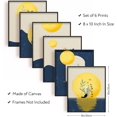 thumbnail image 2 of Cartoon Animal Canvas Print Painting Landscape Scenery Unframed Wall Art Pictures for Nursery Baby Bedroom 6 Pieces Cat Owl Abstraction Artwork with Moon Wall Decor, 2 of 7