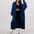 thumbnail image 2 of Comdrip Long Cardigans for Women! Long Cardigans for Women Open Front Cable Knit Cardigan Open Front Oversized Draped Sweater Outerwear Fall Cardigans for Women Blue M, 2 of 4