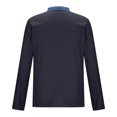 thumbnail image 5 of UVEASISHA Athletic Poloss for Men Eyelet Workout Golf Polos Shirts Long Sleeve Color Block Collared T-Shirt with Pocket Navy XL, 5 of 6