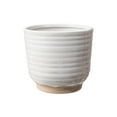 thumbnail image 1 of BHG PL cache-pot à rayures horizontales blanches de 6.8", 1 of 8