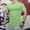 thumbnail image 2 of SXcggal Men's Muscle T Shirts Stretch Short Sleeve Bodybuilding Workout Casual Slim Fit Tee Shirts Breathable Lightweight Men's T-Shirt, 2 of 9