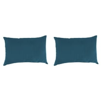 Jordan Manufacturing 12" x 18" Celosia Legion Blue Crosshatch Rectangular Outdoor Lumbar Throw Pillow (2 Pack)
