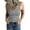 Gray, variant on Summer Sleeveless Women Scoop Neck Ribbed TopsShirts Slim Fit Cami Knit Tees