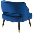 thumbnail image 3 of Modway Traipse Button Tufted Open Back Performance Velvet Armchair in Navy, 3 of 7