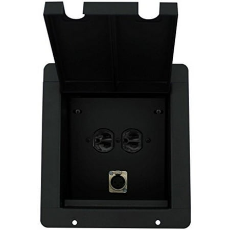 Pro Co Sound PM1XF1AC Recessed Floor Box, 1 XLRF, 1 AC Duplex Receptacle
