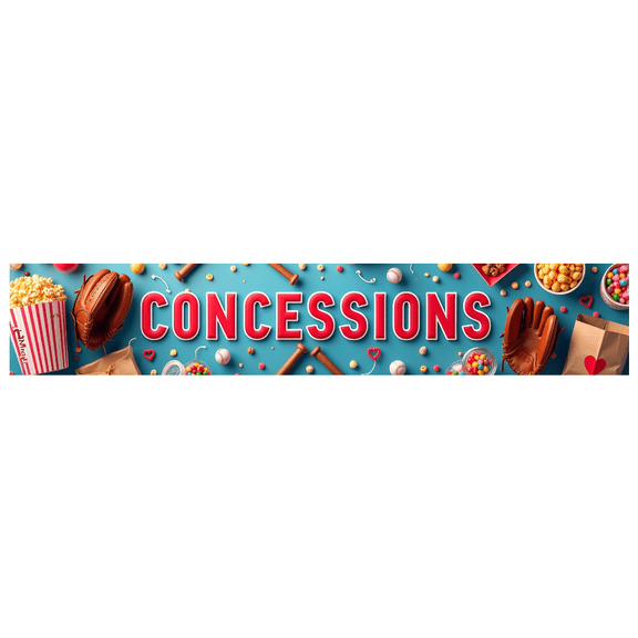 LUUFILx Sports Theme Concessions Banner Baseball Party Supplies Popcorn Decor Background Event Photography Props Backdrop Theatre Decorations
