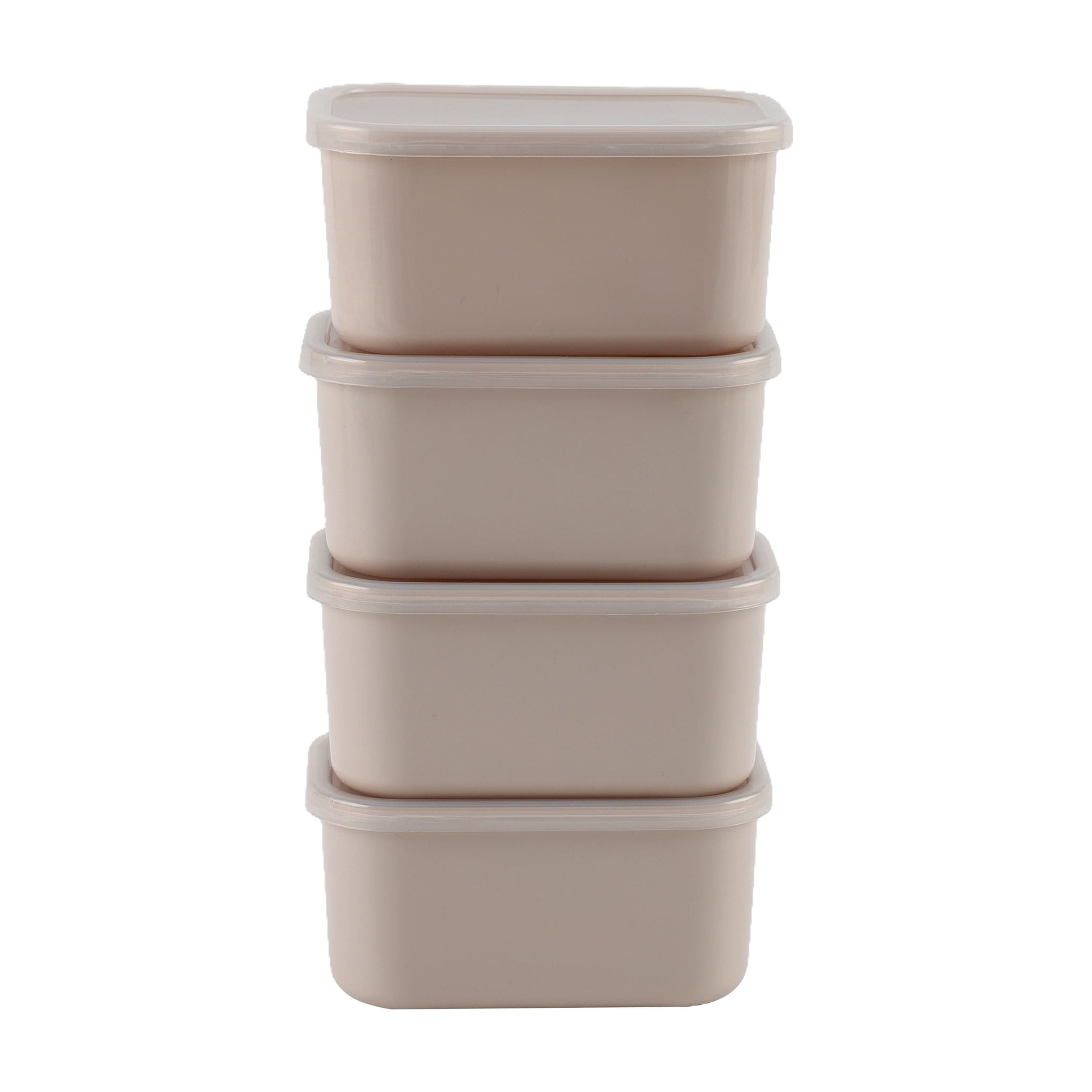 (2 pack) Cook with Color 4 Piece Snackle Box Pods with Lids, Taupe, Portable and Dishwasher Safe, Well Suited for Sauces, Snacks, and Small Lunch Items