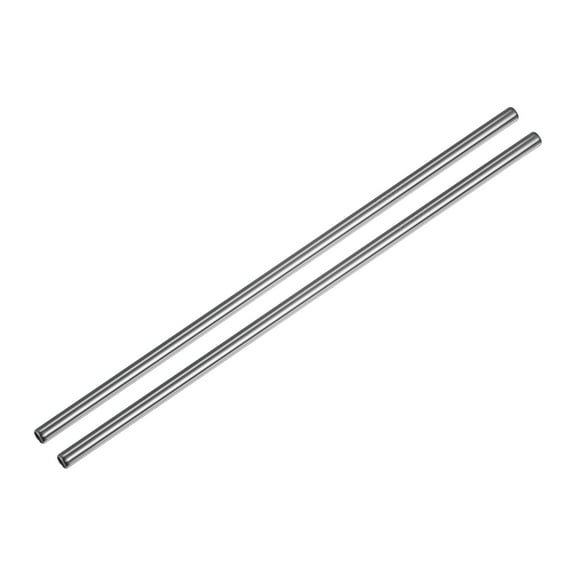 Unique Bargains Reusable Metal Straws 2Pcs, Stainless Steel Straight Straw 10.5' Long Suitable for Milk Shake  Juice  Silver