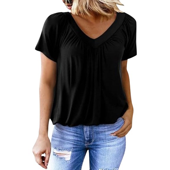 Dress Shirts for Women Pleated Front Blouses Dressy Blouses Shirts for Women Cute Blouses for Women Business Casual Tops Chiffon Blouse Oversized Shirt Interview Outfits Classy Shirts Black L