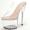 Clear, variant on WUXIN H&P Women's 7-Inch Clear Platform Heels Pole Dancer Shoes, Stiletto Ankle-Strap Sexy Pole Dancing Exotic High Heel Shoes for Party & Club, Clear 8