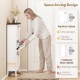 thumbnail image 4 of HOMCOM Armoire à Chaussures avec 3 Tiroirs Basculants, Armoire de Rangement pour Chaussures Étroite, Blanc, 4 of 10