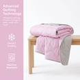 thumbnail image 3 of 1PC Lightweight Cooling Bed Blanket, Double-Sided Cool-Touch Summer Quilt, Absorbs Heat to Stay Cool All Night, Machine Washable, Pink Throw, 3 of 4