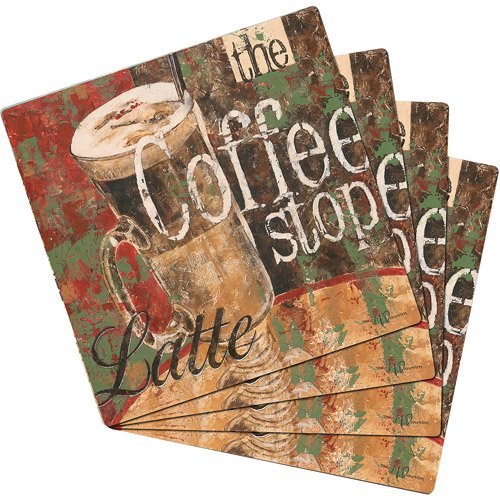 Studio Art Coffee Shop Vinyl Placemats,