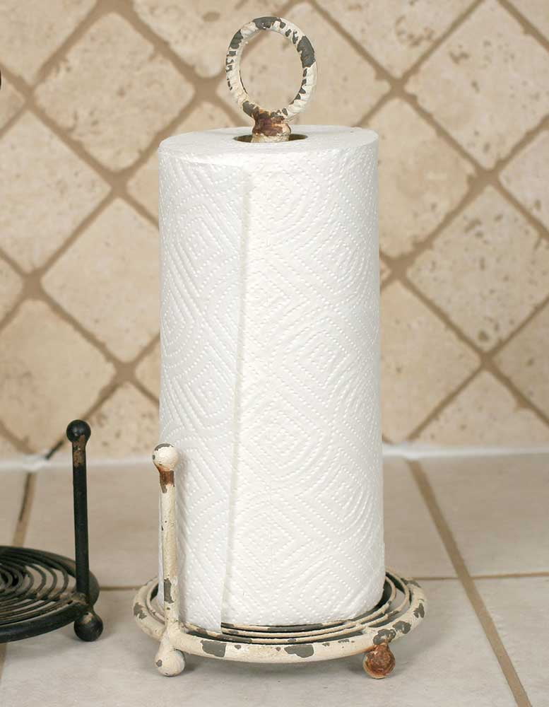 Provincial Paper Towel Holder Antique White