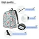 thumbnail image 3 of Disketp Colorful Shark Mochila de Lona Estampada, Mochila Escolar de Viaje Ligera para Estudiantes y Portátil-Medium, 3 of 5