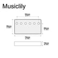 thumbnail image 2 of Musiclily Basic 52mm Metal Humbucker Guitar Pickup Covers for Electric Guitar Bridge, Chrome (Set of 2), 2 of 5