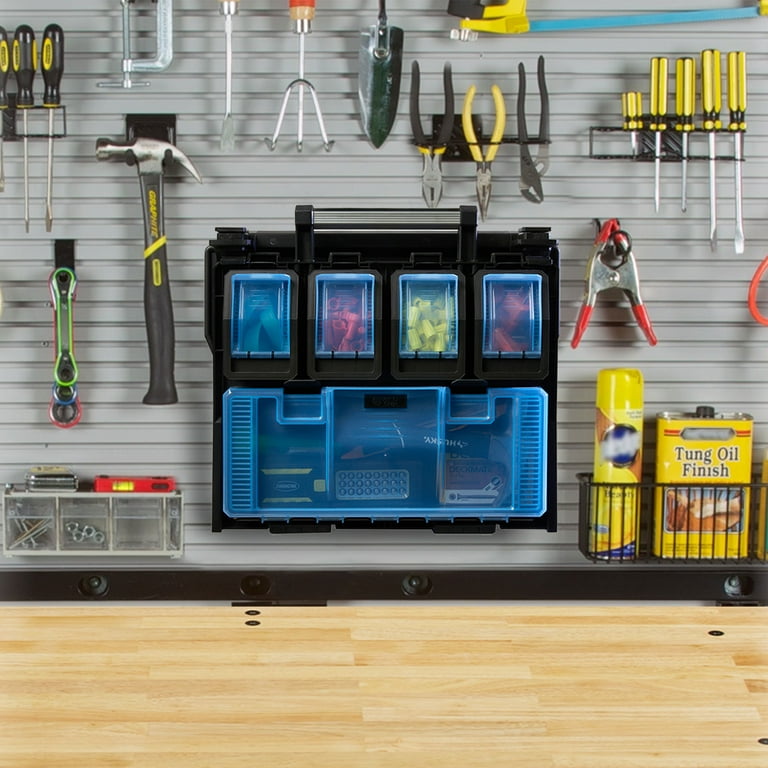 TAFCO 5-Compartment Wall Mount Quick Release Small Parts Organizer