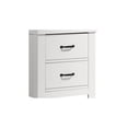 thumbnail image 3 of Lilola Home Cassini White 2-Drawer Nightstand Bedside Table, 3 of 5