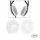 thumbnail image 3 of 1 par de sanitarias blancas no tejidas para auriculares, elásticas desechables, desodorizantes y lavables a prueba de gérmenes, para la Blanco L Sunnimix Funda para auriculares, 3 of 8