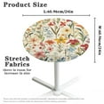 thumbnail image 6 of SEANATIVE Cocktail Table Topper Cap Pack of 4 Stretch Round Cocktail Table Covers with Elastic Fit Decorative Highboy Tablecloths for Events Parties Picnic 24 x 24 Inch, Floral Pattern, 6 of 7