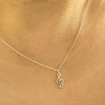 thumbnail image 4 of Empire Cove 24K White Gold Dipped Sterling Silver Jewelry Music Note Pendant Necklace, 4 of 5