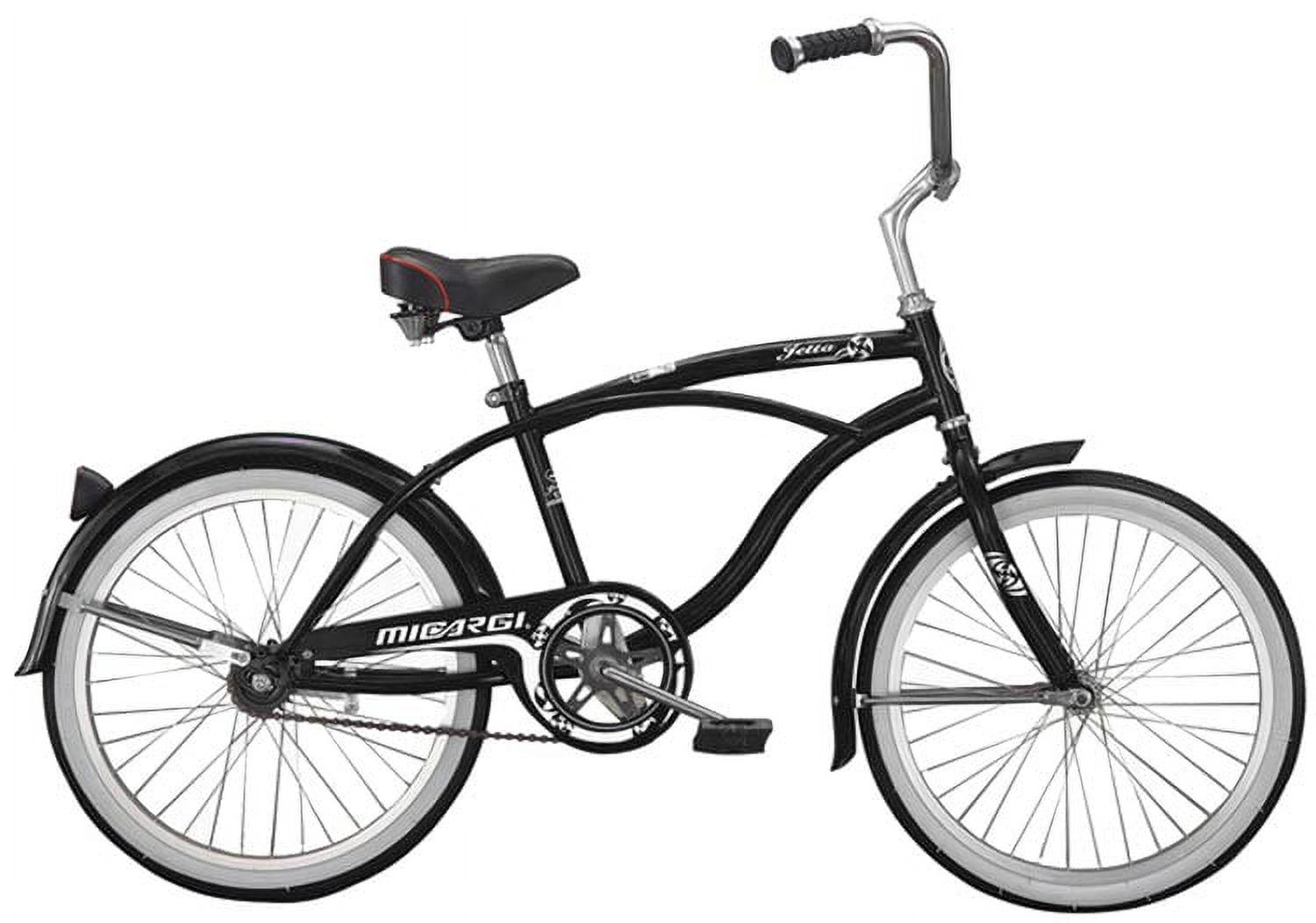 Micargi JETTA 20′ Beach Cruiser Coaster Brake Single Speed Stainless Steel Spokes One Piece Crank Alloy Rims 36H Color: BLACK Sansujyuku sansujyuku.com