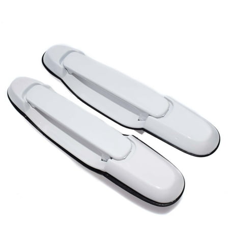 Exterior 040 White Sliding Door Handle for 1998-2003 Toyota Sienna Rear Left & Rear Right (w/o Keyhole)