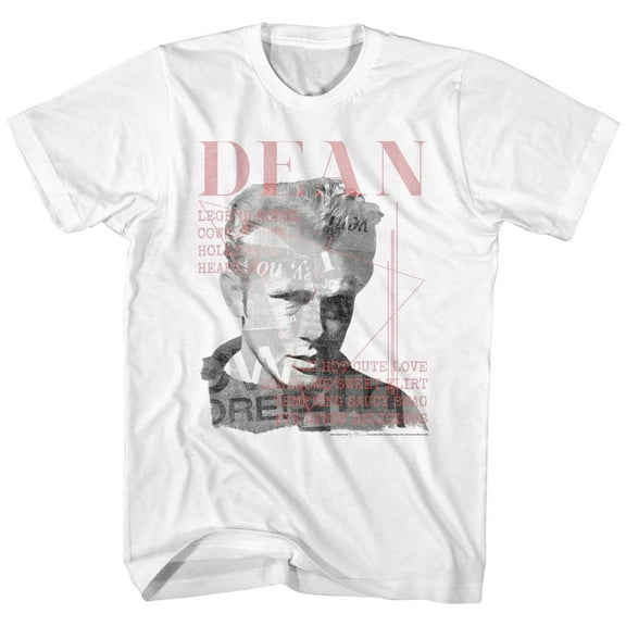 James Dean Faded Dean White Adult T-Shirt