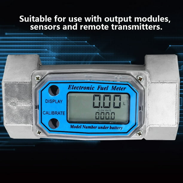 Medidor De Flujo De Turbina Digital De Alta Precisión, Medidor De Flujo De Combustible Diesel De Flujo De Combustible Azul De Flujo De Combustible De Turbina, Para Medición