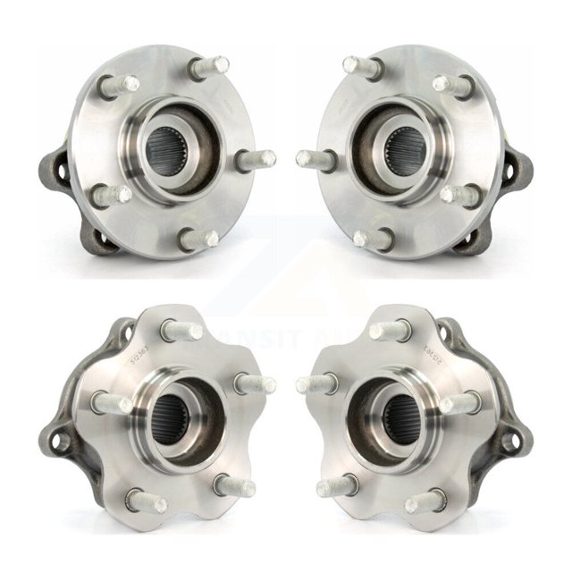 Kugel Front Rear Wheel Bearing & Hub Assembly Kit for Car 2003-2007 Nissan Murano AWD - Left Right Side (Driver Passenger) K70-101278