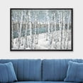 thumbnail image 2 of wall26 Framed Canvas Print Wall Art White Birch Tree Forest in Winter Landscape Nature Plants Digital Art Realism Rustic Landscape Colorful Cool for Living Room, Bedroom, Office - 24"x36" B, 2 of 5