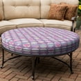 thumbnail image 5 of Covers & All Round Cushion Cover, Weather & UV Resistant Water Repellant Protector for Patio Outdoor Seats Chairs Porch Living Room Decor, with Zippers (20" Diameter X 5" H), 5 of 9