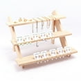 thumbnail image 3 of destyer 3 Layers Wood Jewelry Holder Stand Showcase Earrings Card Storage Rack, 3 of 7