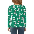 thumbnail image 4 of Abcomgle Kids Long Sleeve Shirt Girls 10-12 Crewneck Winter Shirts for Girls Casual Basic Top for Girls Cotton Tulip Print Girls Blouses 6-7 Years,Army Green, 4 of 6