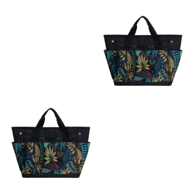 Kenally Bolsa de almacenamiento de herramientas multibolsillo duradera para bolsa de herramientas de jardinería de alta resistencia resistente flor verde 2piezas