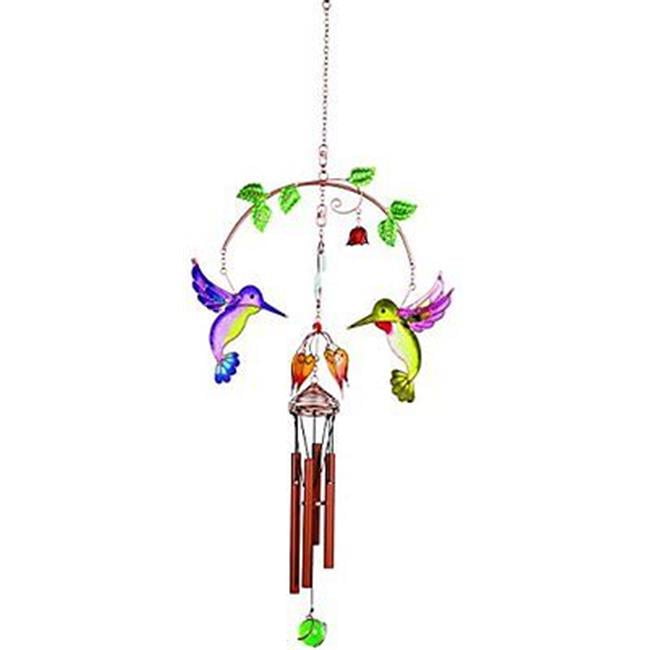 Wireworks Wind Hummingbird Hanging Garden Chime, Blue