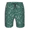 thumbnail image 4 of Naloa Green Christmas Men's Beach Shorts, Surfing shorts, Swim trunks, Quick Dry Swim Trunks for Surfing Beach Fun - Small, 4 of 9