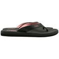 thumbnail image 2 of Flojos Women's Jersey Josie Memory Foam Flip Flop Thong Sandal, Black/Pink, 8, 2 of 4