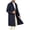 06# Navy, variant on NOLVAREN Men's Long Trench Coat, Water-Repellent Button Front Jacket with Peak Lapel, Lining and Exterior Pockets for Casual and Work Wear S - 3XL