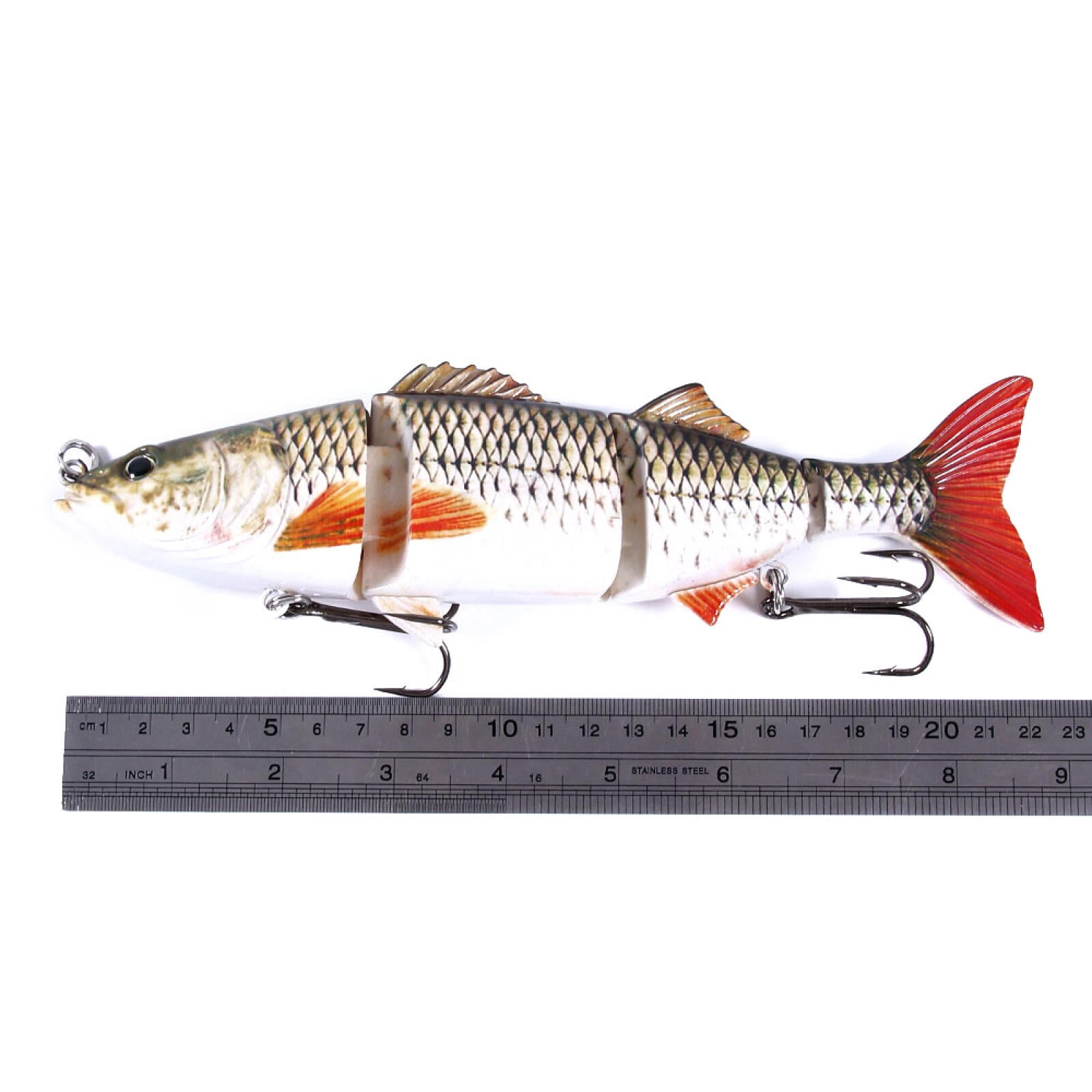 HENGJIA Fishing Lures, 5pcs Large Multi Jointed Fish Fishing Kits Slow Sinking Lifelike Swimbait Freshwater and Saltwater for Trout Bass Lures, 9.45"/4.94oz
