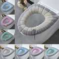 thumbnail image 3 of Dream Lifestyle Soft Bathroom Thicker Toilet Seat Cover Pad-Warmer Stretchable Fibers Easy Installation Cushioned Lid Covers,Comfortable and Washable Toilet Seat Cover Pad 1PC, 3 of 8