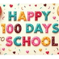 thumbnail image 4 of School 100 Days Celebration Backdrop Banner Colorful Party Supplies Background Photography Props Happy Days Decorations Classroom Event Decor, 4 of 4