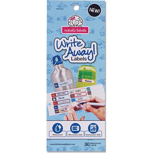 Mabel's Labels Write Away Peel and Stick Labels, Boy, Blue