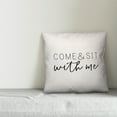 thumbnail image 2 of Creative Products Come and Sit With Me White and Black 16x16 Indoor / Outdoor Pillow, 2 of 2