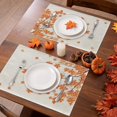 thumbnail image 3 of Fall Placemats Set of 6 Autumn Maple Leaves Vintage Table Mats 12 x 18 Inch Seasonal Farmhouse Kitchen Dining Table Decor, 3 of 4