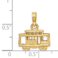 thumbnail image 3 of FJC Finejewelers 14k Yellow Gold Solid Polished 3d Trolley Car Charm, 3 of 6