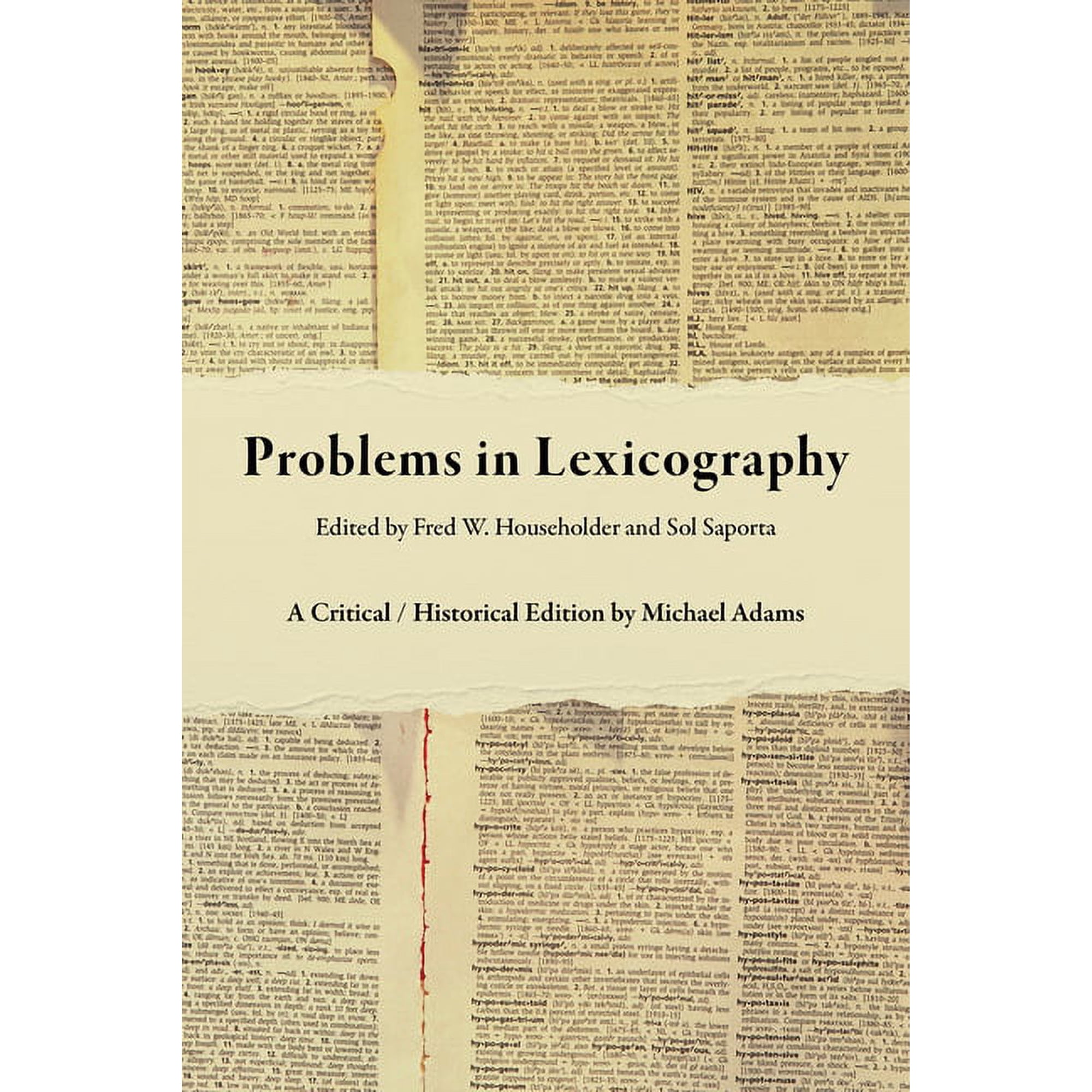 Well House Books Problems in Lexicography: A Critical / Historical Edition, (Hardcover)