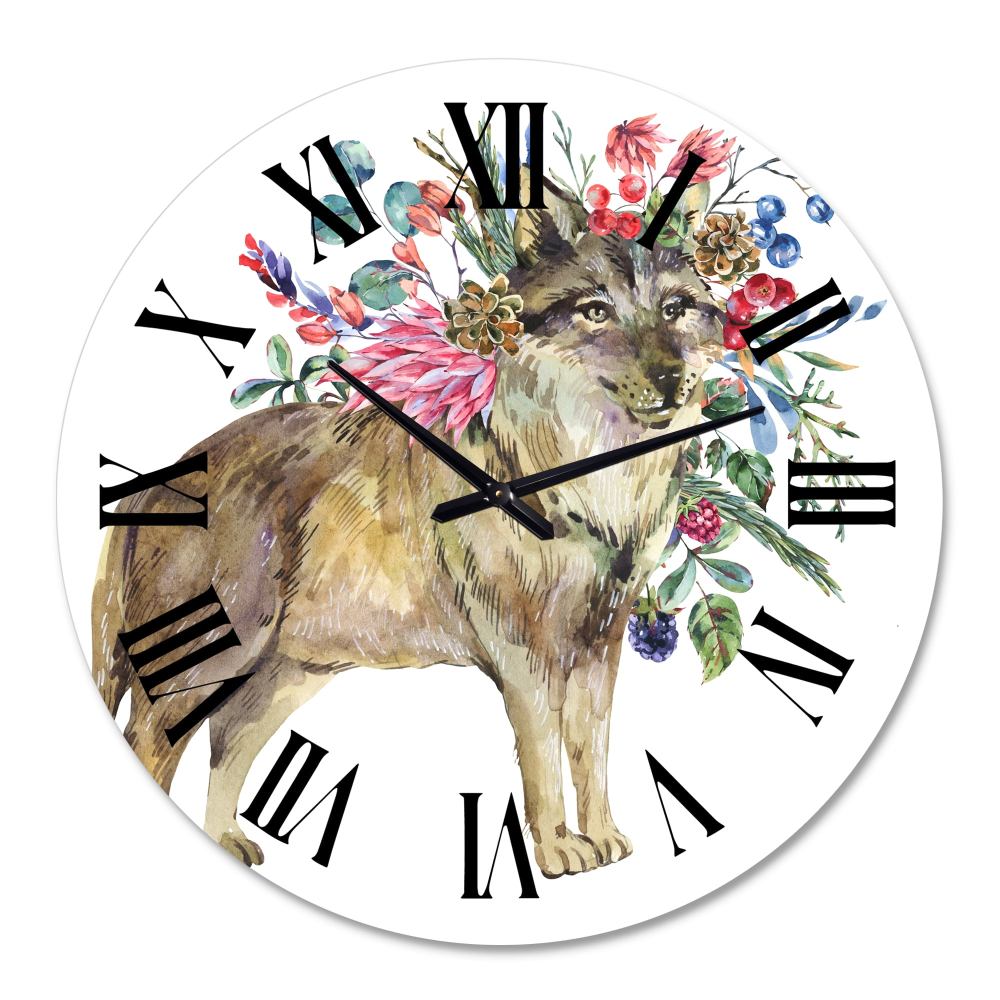 Designart 1 in Quartz Farmhouse Wall Clock