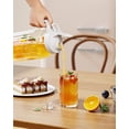 thumbnail image 3 of VA1KENE Glass Pitcher 64 oz Mason Jar Pitcher with Lid and Spout Leakproof for Drinks Juice Coffee Milk Tea White, 3 of 7