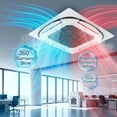 thumbnail image 7 of 24000 BTU Ceiling Cassette Mini Split Central Air Conditioner, 22.5 SEER2, 208/230V, 8-Way 360° Airflow, Energy Efficient, Ductless Cooling & Heating, R454B Refrigerant, WiFi & Remote Control, 7 of 7